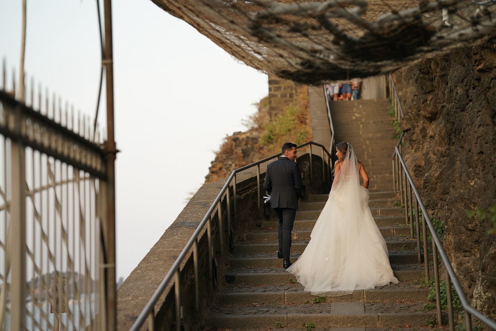 Romantic couple by the sea in Sicily